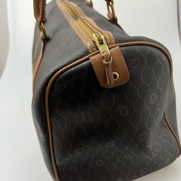 Dior Black x Brown Honeycomb Monogram Trotter Boston Duffle Bag - Picture 4 of 9